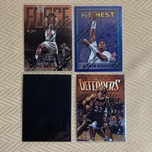 Alonzo Mourning -Topps Finest 4 Card Lot